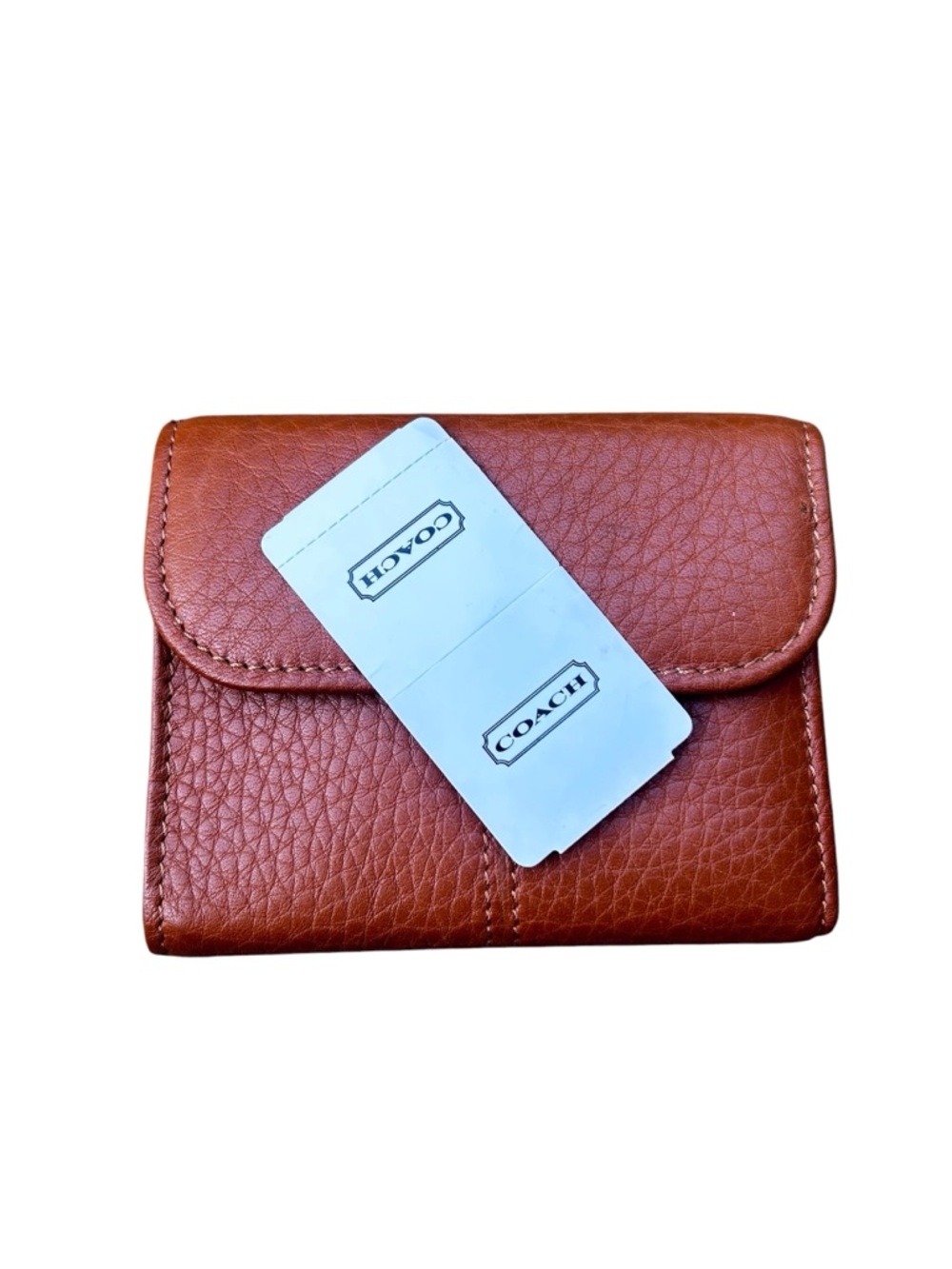 Coach Sonoma Compact Clutch Wallet Brown Leather Vintage Snap Closure - Picture 2 of 10